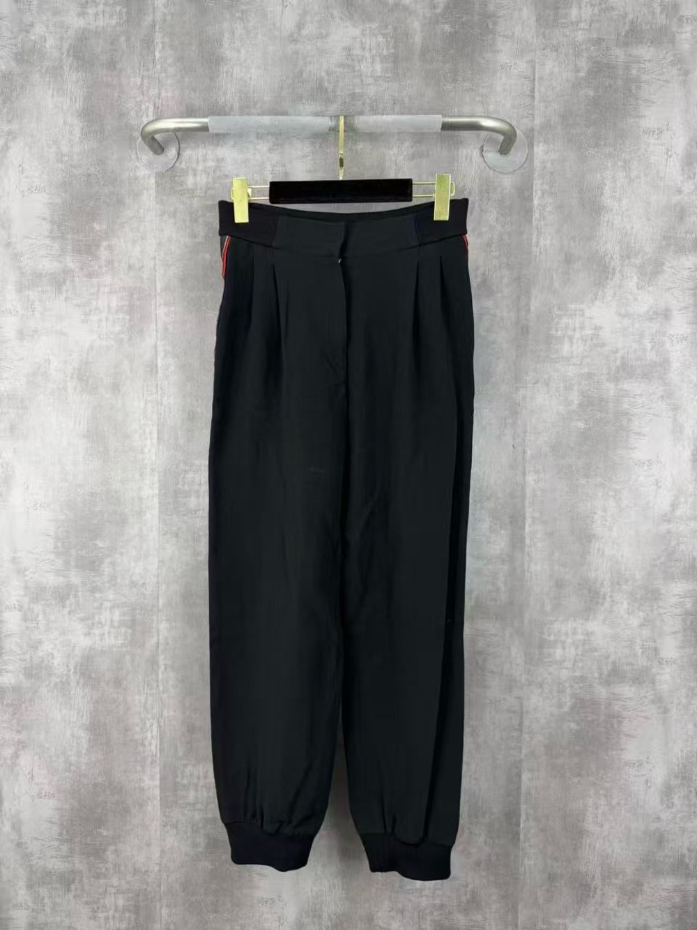 Dolce & Gabbana Black Jogger Sweatpants with Red Pocket Trim